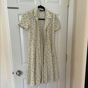Cream Puff Sleeve Midi Sundress